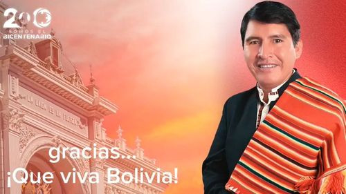 Gobernador Condori envía emotivo saludo por el Bicentenario desde su recuperación en hospital