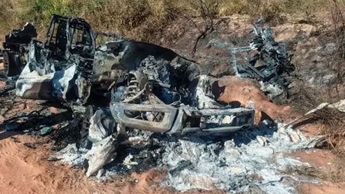 Hallan camioneta calcinada tras asesinato de policía en San Matías