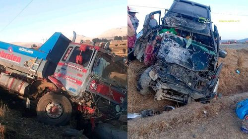 Imagen de Dos fallecidos y un herido tras choque entre vagoneta y volqueta en la ruta a Sorata