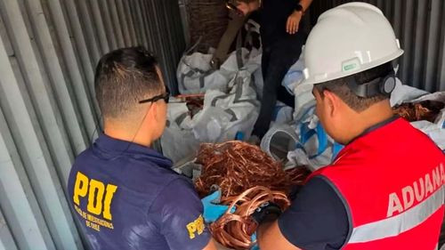 La policía desbarató la mayor banda de ladrones de cobre de Chile: lo exportaban a China
