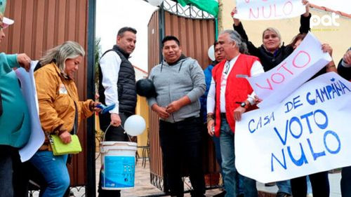 Imagen de Evistas abren tercera casa de campaña por voto nulo en Santa Cruz