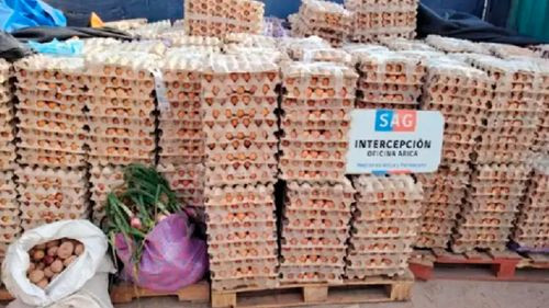 Chile incauta más de un millón de huevos de contrabando provenientes de Bolivia