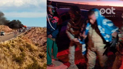 Contrabandistas emboscan patrullas, queman vehículo y secuestran a militar en Oruro