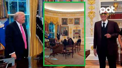 Donald Trump recibió al famoso cantante Andrea Bocelli en el Despacho Oval