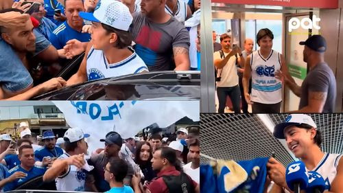Marcelo Martins fue recibido como héroe en Belo Horizonte, Brasil