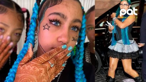 North West, hija de Kim Kardashian sorprende con tatuajes y piercings falsos a los 12 años