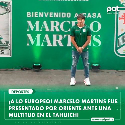 Imagen de ¡A lo europeo! Marcelo Martins fue presentado por Oriente ante una multitud en el Tahuichi