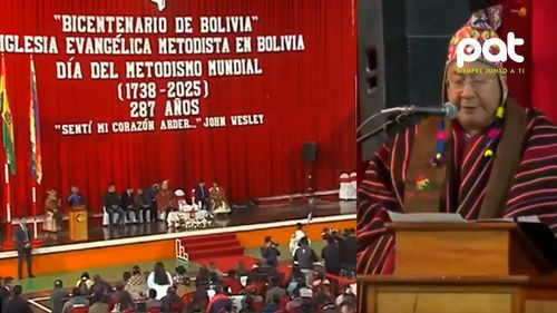 Presidente Arce entrega personería jurídica a la Iglesia Metodista y destaca su aporte histórico al país