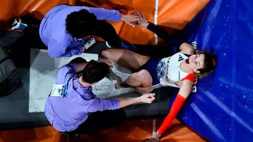 Impactante lesión de Margot Chevrier en el mundial de atletismo Indoor de Glasgow