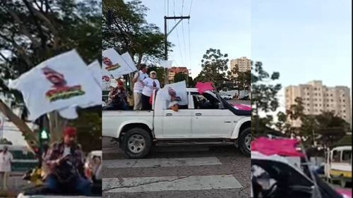 Caravana por la libertad del gobernador electo Luis Fernando Camacho
