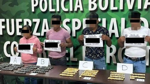 Cuatro &#039;tragones&#039; expulsaron 329 cápsulas de cocaína que pretendían llevar a Brasil
