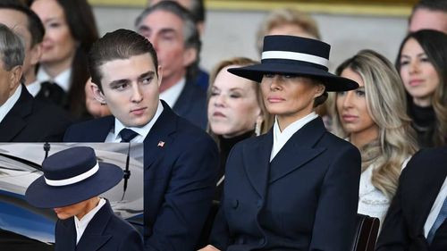 Melania Trump y el sombrero de la discordia durante la posesión presidencial de Donald Trump
