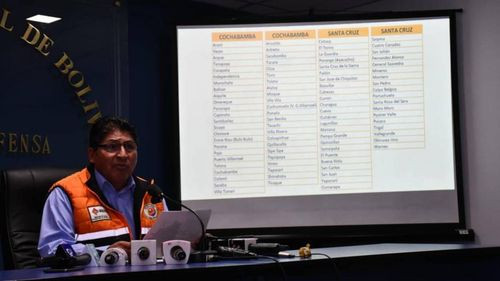 Bolivia advierte que el país ingresa en un periodo &quot;extremadamente crítico&quot; por lluvias