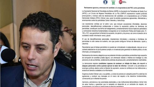 Periodistas piden campaña &quot;sin hostigamiento a los periodistas&quot; tras amenazas vertidas por Lara
