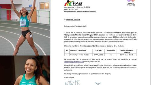 Guadalupe Torrez, Orgullo Boliviano en el Campeonato Mundial de Atletismo en Pista Cubierta