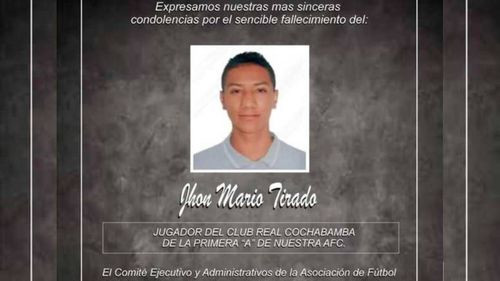 Luto en el fútbol boliviano: Fallece el jugador colombiano Jhon Mario Tirado en Cochabamba