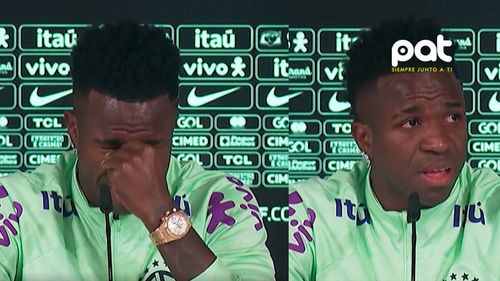 Vinicius Jr. rompe en llanto al hablar de su lucha contra el racismo