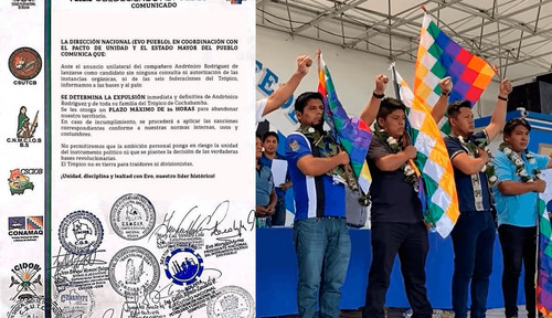 Expulsan a Andrónico del trópico de Cochabamba
