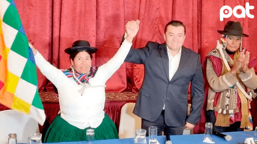 Rosa Huanca, candidata a la vicepresidencia con Jhonny Fernández