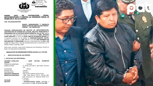 Fiscalía imputa formalmente a Huarachi y pide seis meses de detención preventiva
