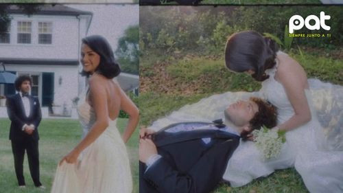 Así lució Selena Gomez con su vestido de novia de ensueño