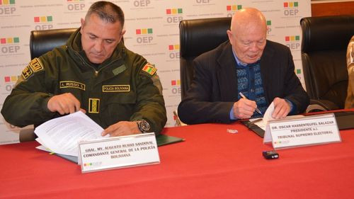TSE y Policía Boliviana sellan acuerdo para resguardar seguridad en las Elecciones 2025
