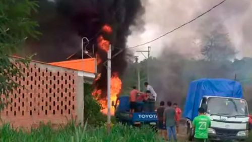 Incendio en depósito de combustible en Mayaya, La Paz
