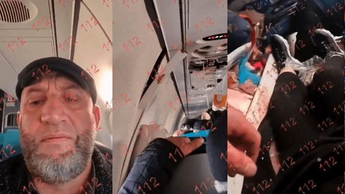 El desgarrador video muestra los momentos previos y posteriores al impacto del avión de Azerbaijan Airlines