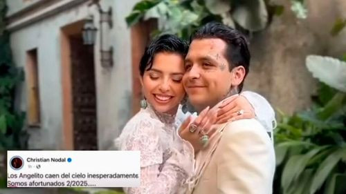 Christian Nodal publica y elimina fecha de nacimiento de supuesto bebé con Ángela Aguilar