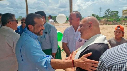 Camacho participa en el inicio de la reconstrucción del puente colpa bélgica