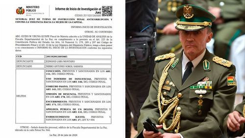 Fiscalía admite denuncia contra el comandante de la Policía por presunta corrupción