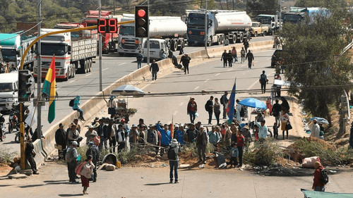  Bolivia cumple 31 días de protestas con 94 puntos de bloqueo activos en seis departamentos este domingo