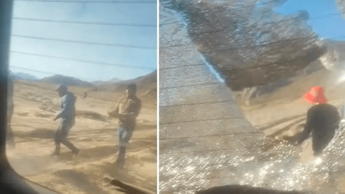  Familia con niños es atacada por bloqueadores en la ruta Oruro-Potosí
