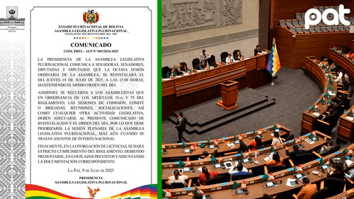 Choquehuanca convoca sesión legislativa